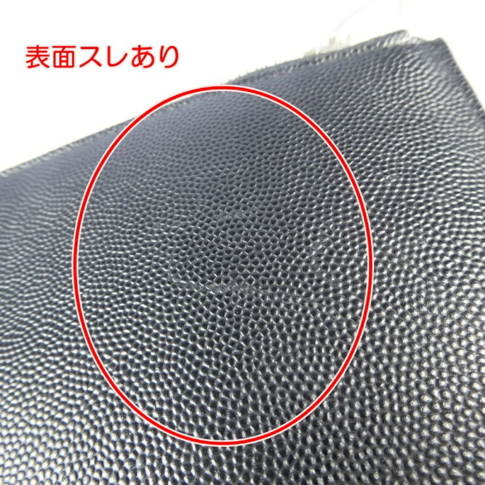 SAINT LAURENT Clutch Bag Grain Textured Leather Black - Picture 8 of 15